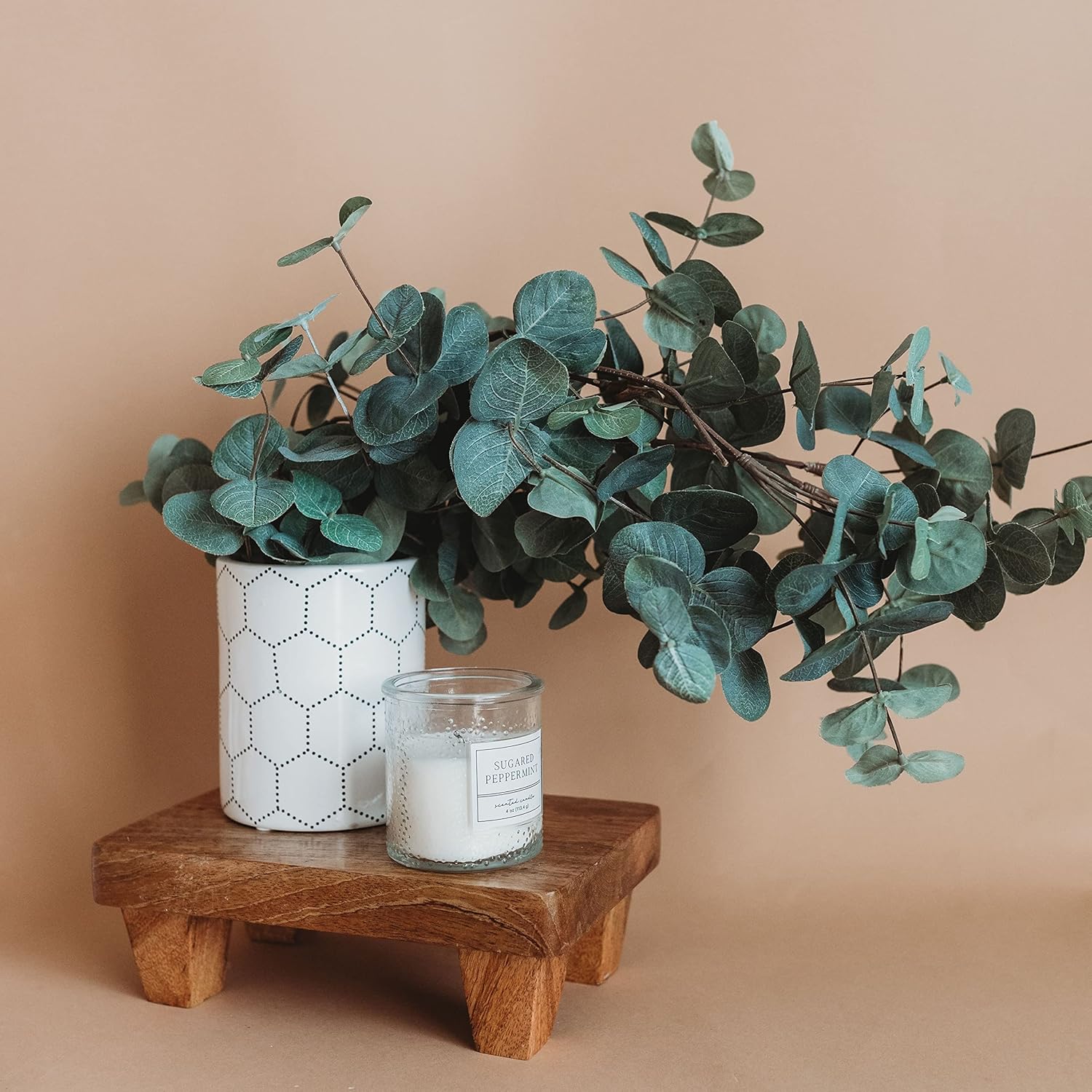 Wooden Tray Pedestal Decor with 2 Finishes