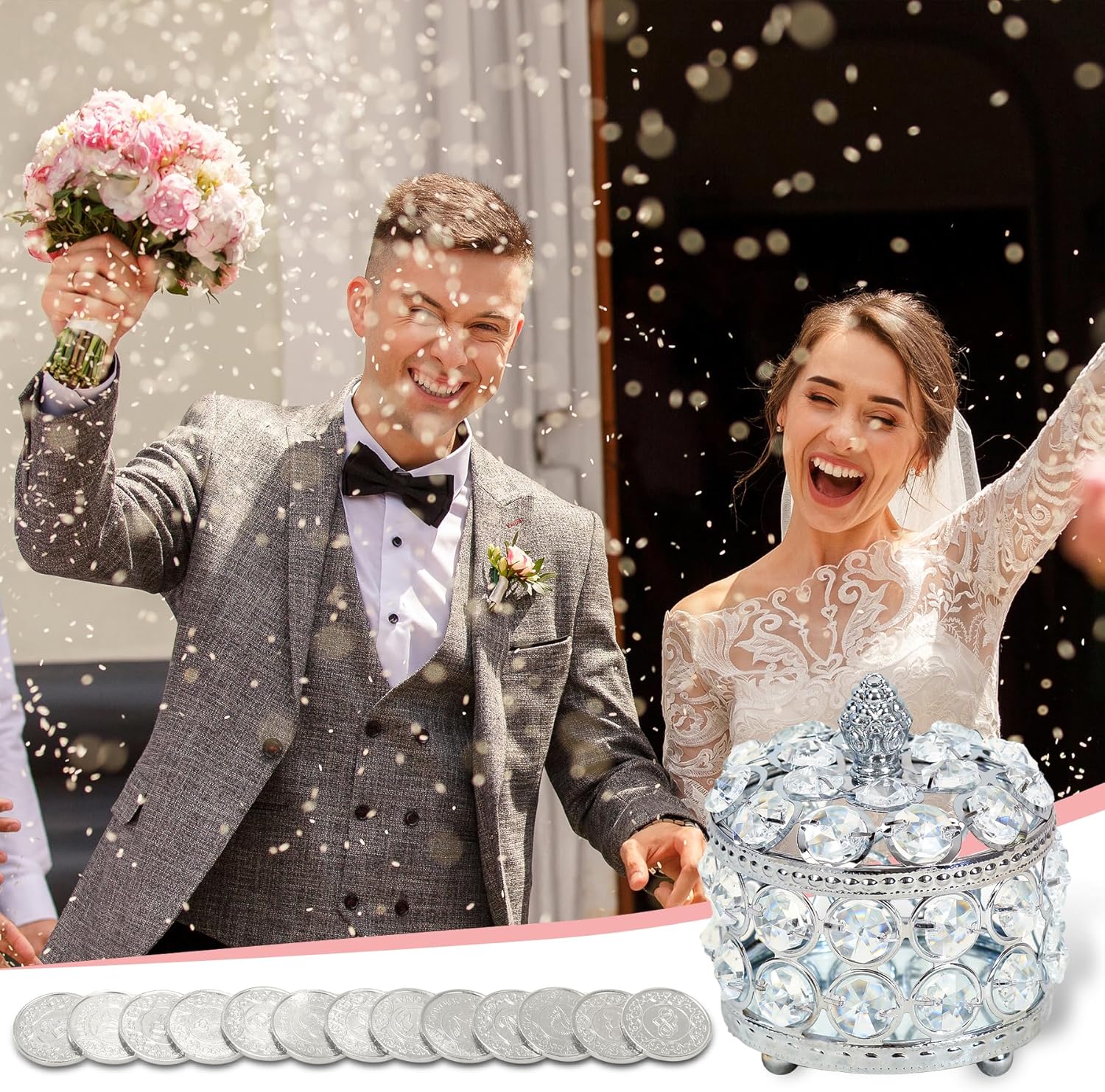 Wedding Unity Coin Set with 13 Coins and Box