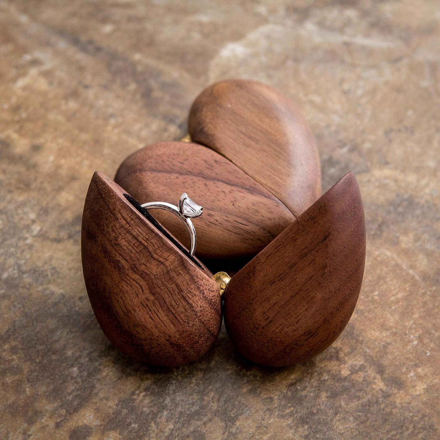 MUUJEE Heart Shaped Secret Engagement Ring Box