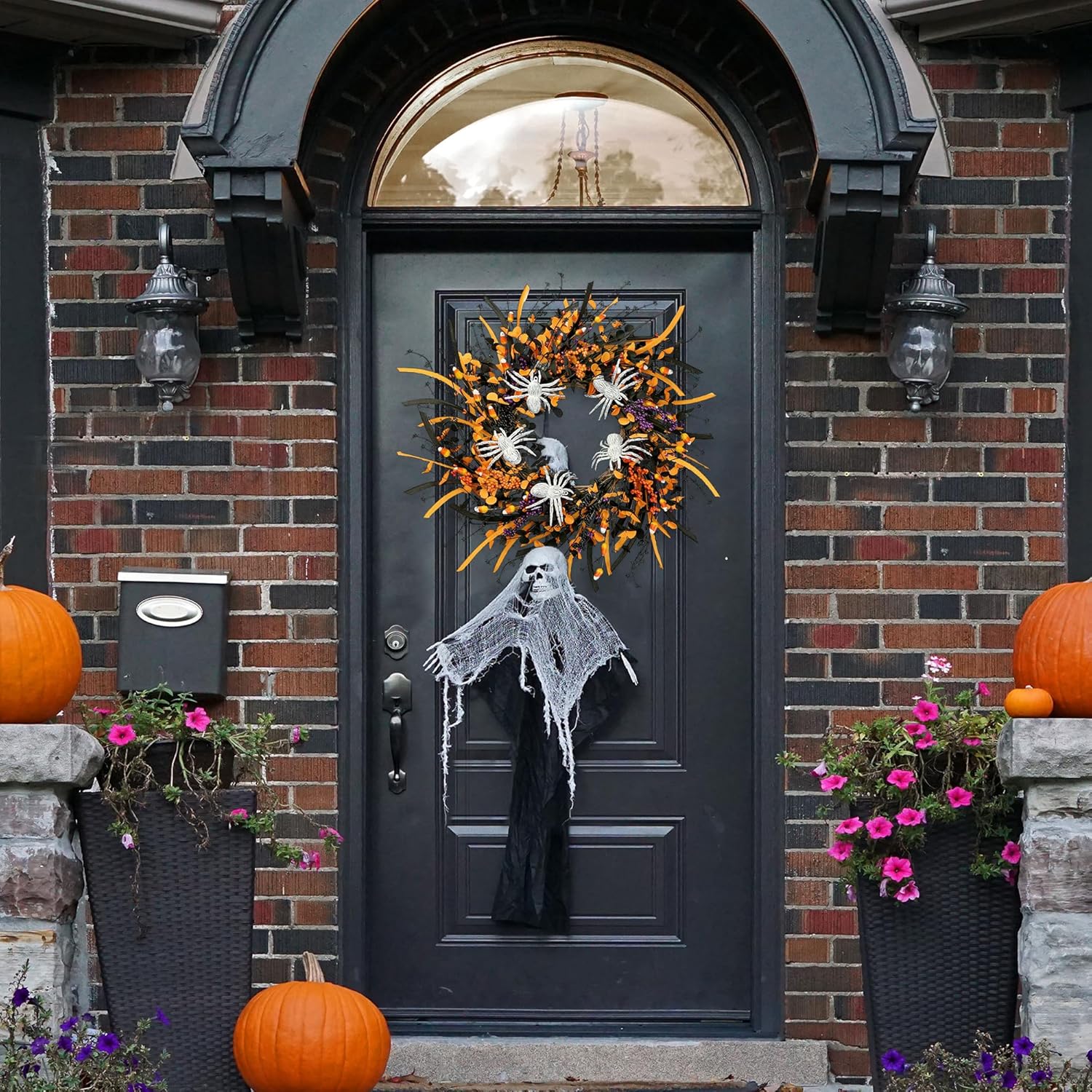 Sggvecsy Halloween Wreath 23 Inch Decor