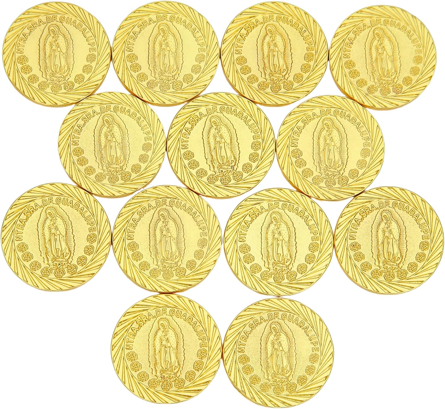Catholic Wedding Arras Set with Gold Coins and Decorative Tray