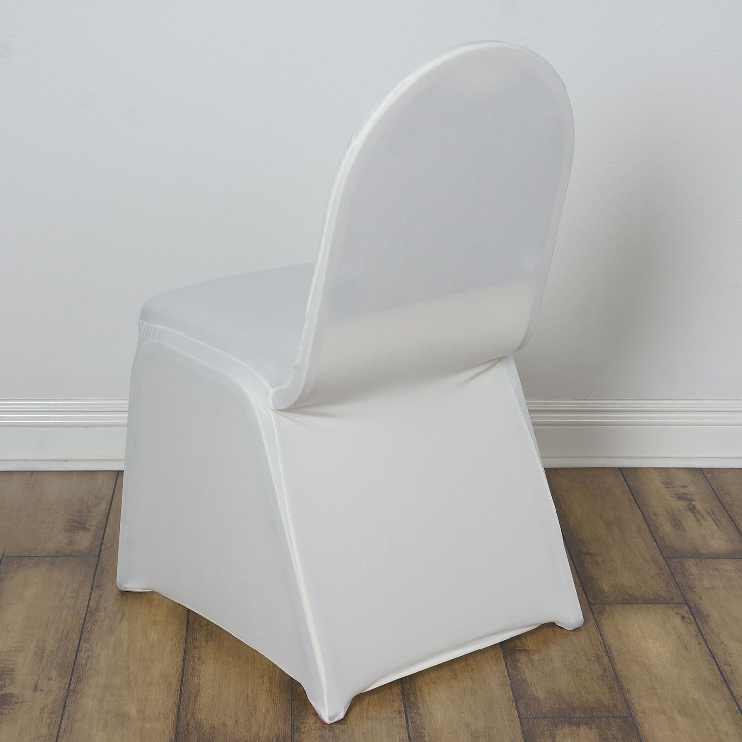 Balsa Circle Ivory Spandex Chair Covers 10 Pcs