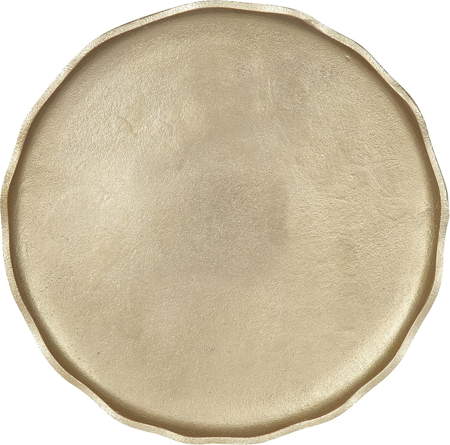 Kate and Laurel Alessia Gold Metal Tray 16 Inch Diameter
