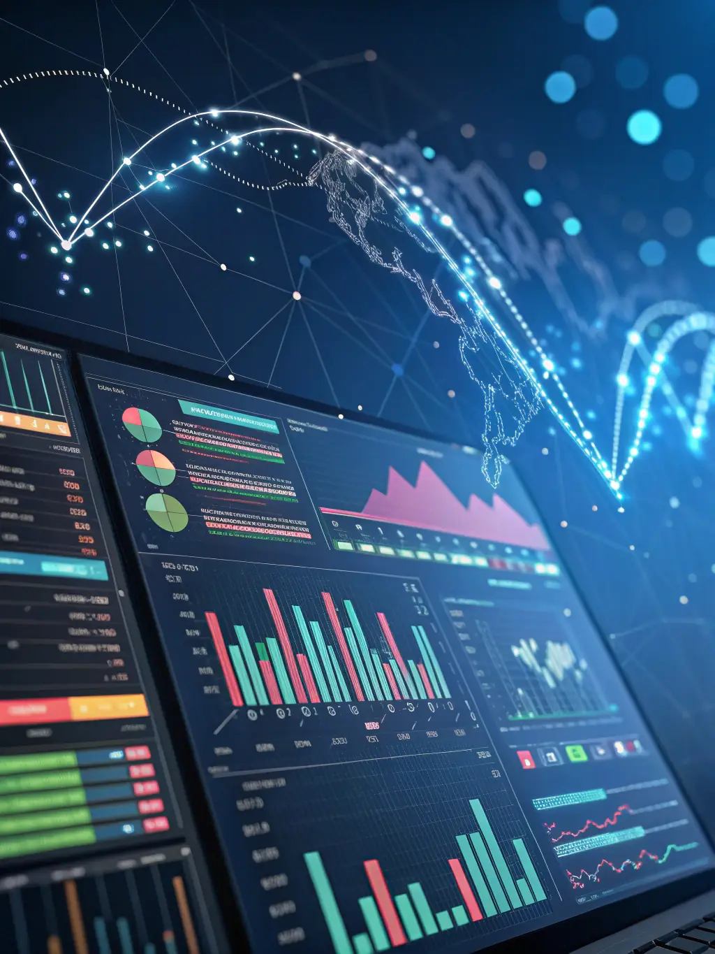 A visual representation of data analytics and insights, showcasing how data-driven decisions can optimize business performance.